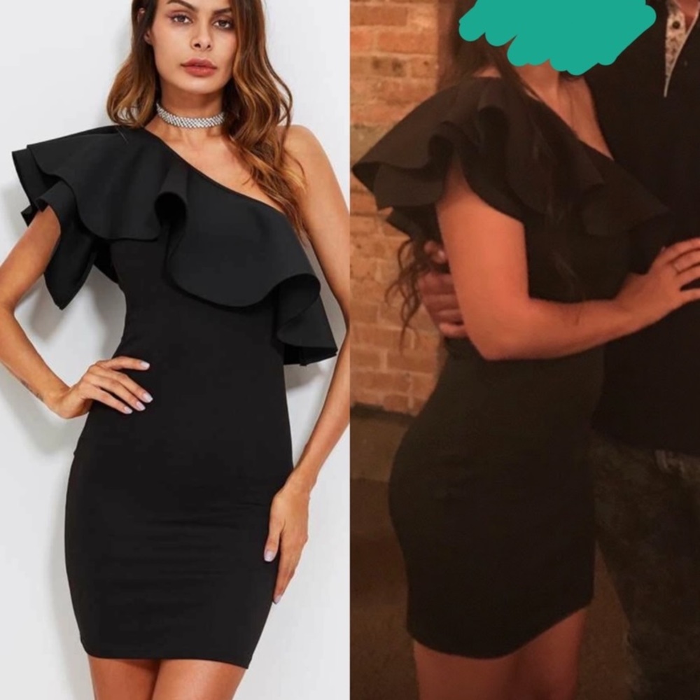 Off shoulder ruffle dress